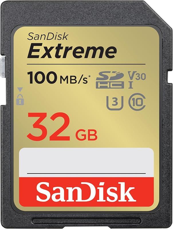 32GB Extreme SDHC UHS-I Memory Card - C10, U3, V30, 4K, UHD, SD Card - SDSDXVT-032G-GNCIN | UHS-I, V30, U3, Class 10, 4K video