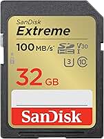 SanDisk Cartão de memória SDHC UHS-I extremo de 32 GB - C10, U3, V30, 4K, UHD, cartão SD - SDSDXVT-032G-GNCIN