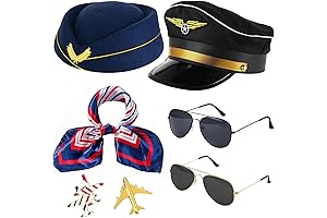 7PCS Adult Pilot Costume Accessories: Take Flight in Style