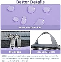 Vista 108 de BAGAIL 4 juegos/6 juegos/8 cubos de compresión para embalaje, accesorios de viaje, organizadores de embalaje expandibles (malla cuadrada, 06-beige)