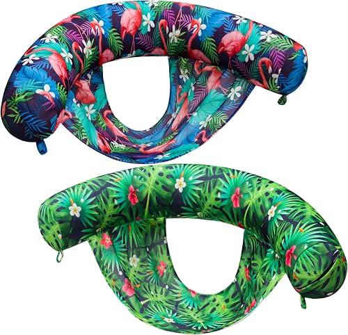 FindUWill Inflatable Pool Floats Chair, 2 Pack Soft Fabric Water