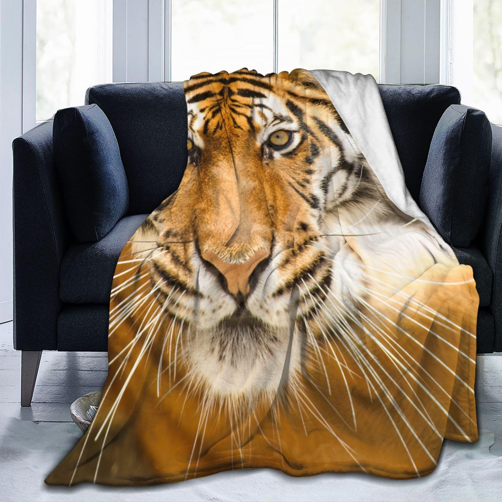 Amazon｜毛布 虎 トラ 動物 (1) アニメ ひざ掛け 軽量 薄手