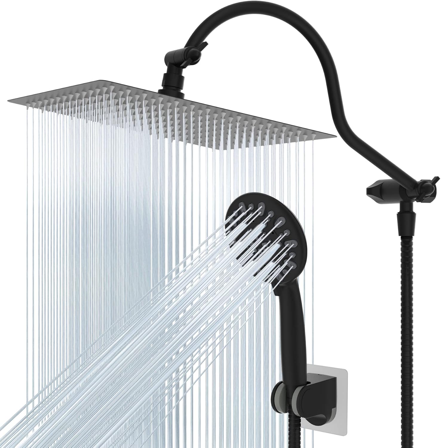 Hibbent 12'' All Metal Shower Head, High Pressure Rainfall Shower Head