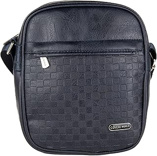 COVERI Borsello con zip comodo uomo Ecopelle tracolla Art. 2056 Dimensioni 23 x 19 x 5