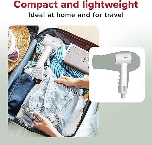 Miniatura 9 de Secador de pelo iónico con difusor para cabello rizado, ondulado, profesional de alta velocidad, sin escobillas, para secado rápido, bajo ruido,