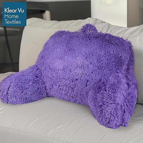 Miniatura 5 de Klear Vu Almohada de lectura lanuda para adultos y niños, soporte lumbar y brazo en cama, silla, sofá y suelo, 30 x 21 pulgadas, tamaño único,