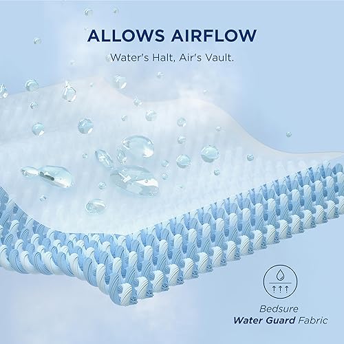 Miniatura 5 de Bedsure Protector de colchón impermeable de tamaño matrimonial, cubrecolchón suave y acolchado, protector de colchón ajustado grueso con bolsillo