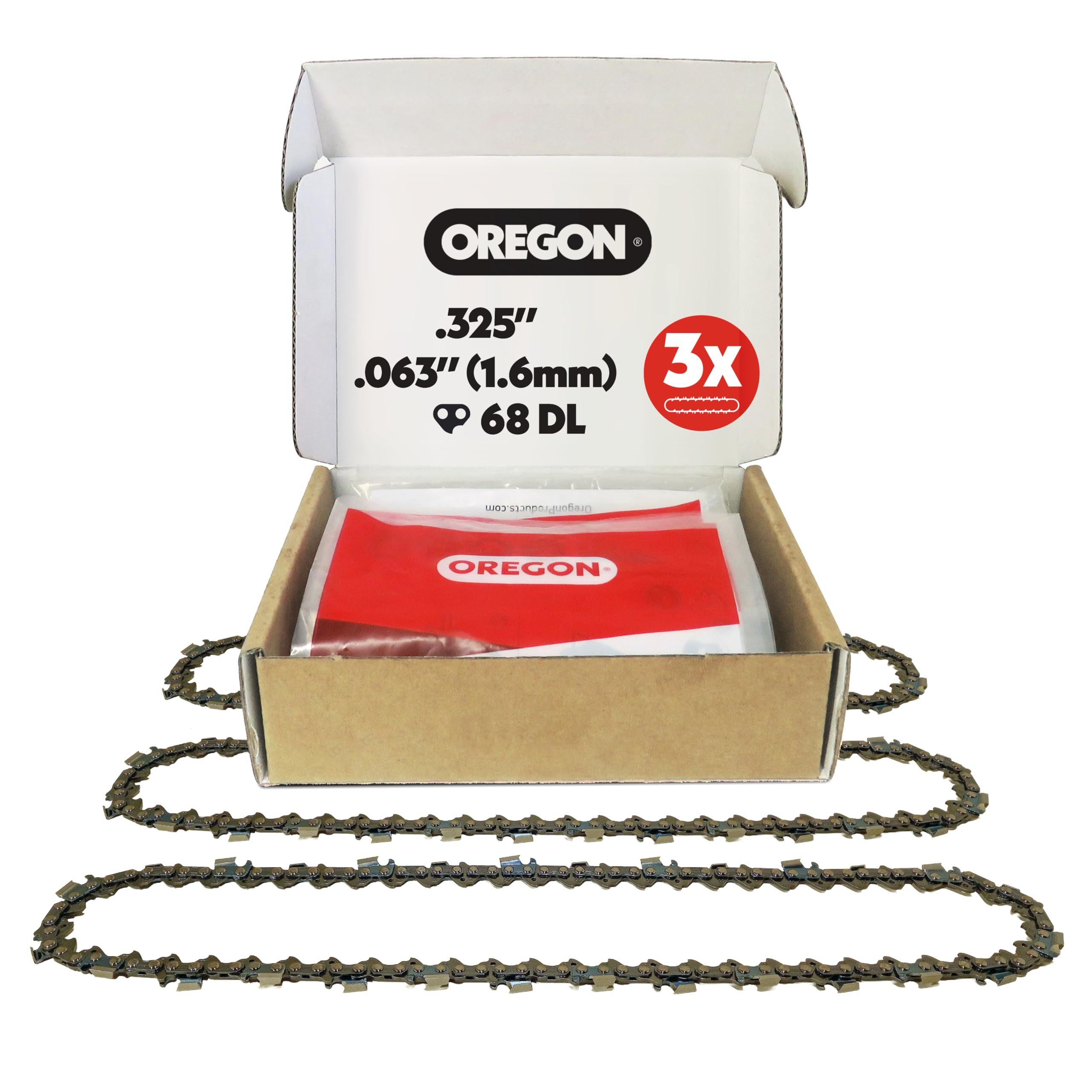 Amazon.com : Oregon (Pack of 3) V68 PowerCut Chainsaw Chain for 18