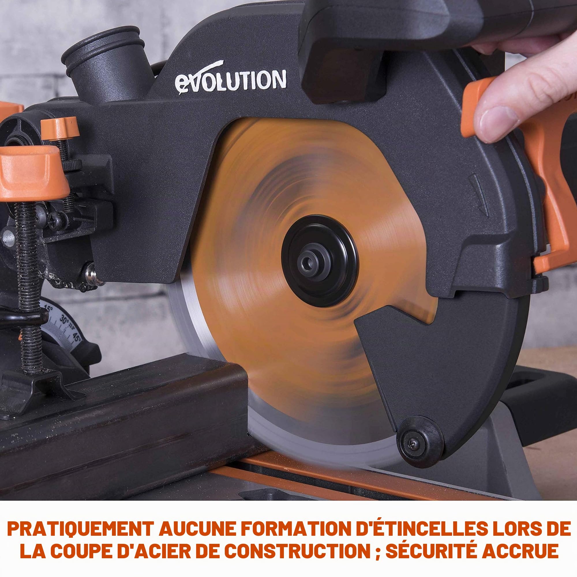 Evolution Power Tools - Scie à Onglets Coulissante Multi-Matériaux R210SMS+ avec le Pack Plus, 210 mm (230 V) (Lot de 2)