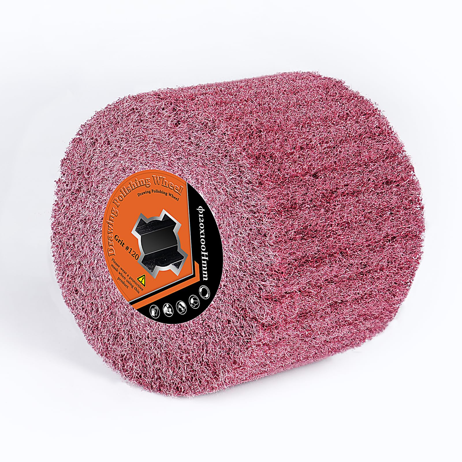 Sanding Roller Brush, Synthetic Fibre Brush for Satin Machine Brush Sanding Sleeves 120 Grit for Wood Metal, Stone Surfaces