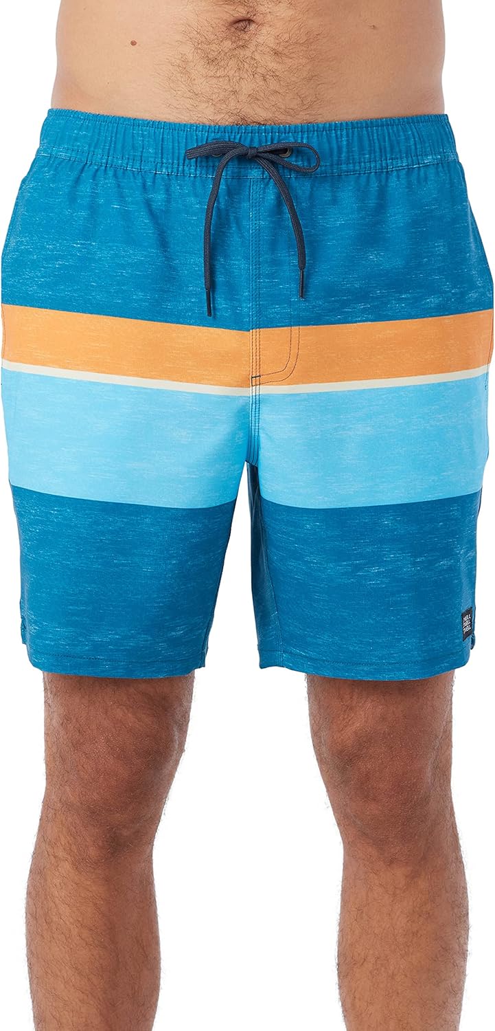O'NEILL Mens Lennox Volley Swim Trunks - 17 Inch Inseam Boardshorts for Men with Elastic Waist and Pockets