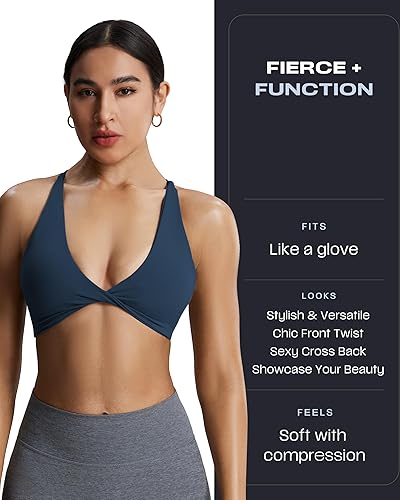 Miniatura 2 de Aoxjox Sienna - Brasieres deportivos de entrenamiento para mujer, sin espalda, con relleno, brasier de bajo impacto estilo camiseta sin mangas