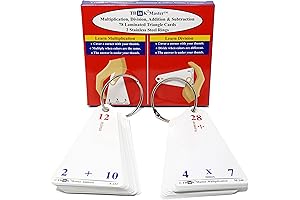 Laminated Multiplication & Division Triangle Flash Cards