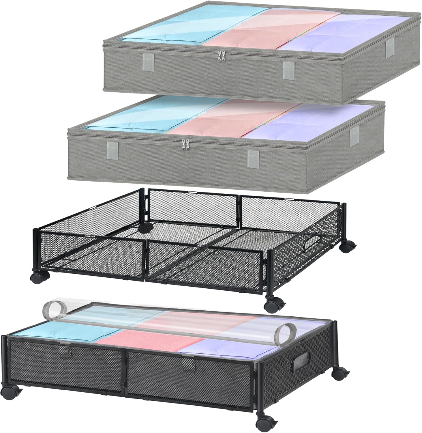 Under Bed Storage Containers With Wheels, Underbed Storage