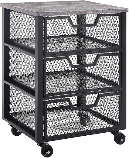 INDIAN DECOR 45003 3-Drawer Rolling Cart, 23
