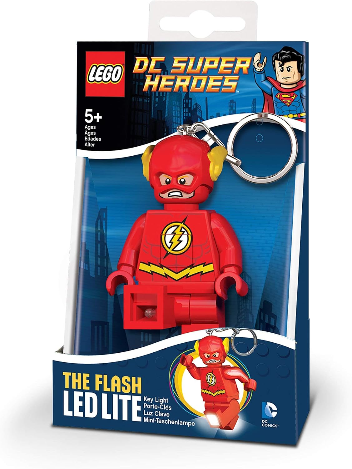 IQ Lego DC Super Heroes The Flash LED Keychain Light - 3 inch Tall Figure