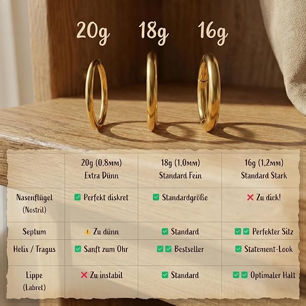 Longita 18G Hinged Clicker Segment Piercing Setto Piercing Naso Cerchio Anelli Acciaio Chirurgico Donna Uomo Labbro Orecchino Trago Cartilagine Helix Piercing Gioielli 3 Pezzi - 2