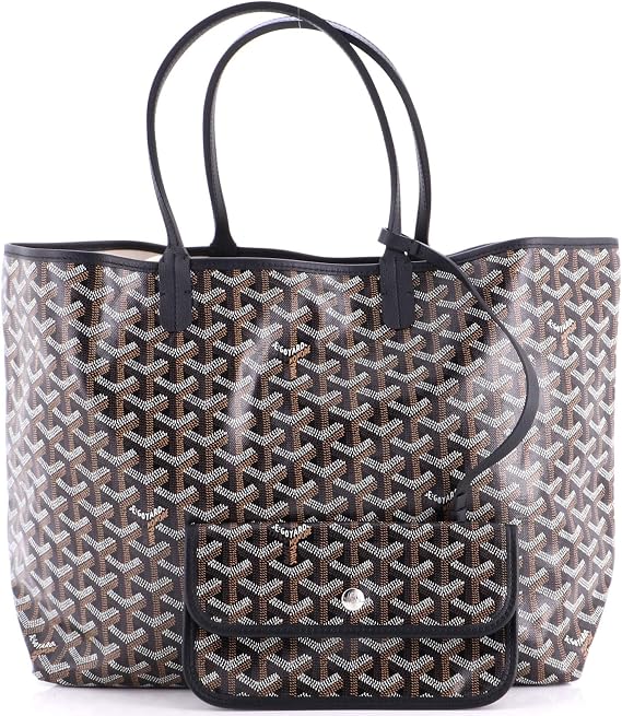 Pre-Loved Saint Louis Tote Coated Canvas PM, Black