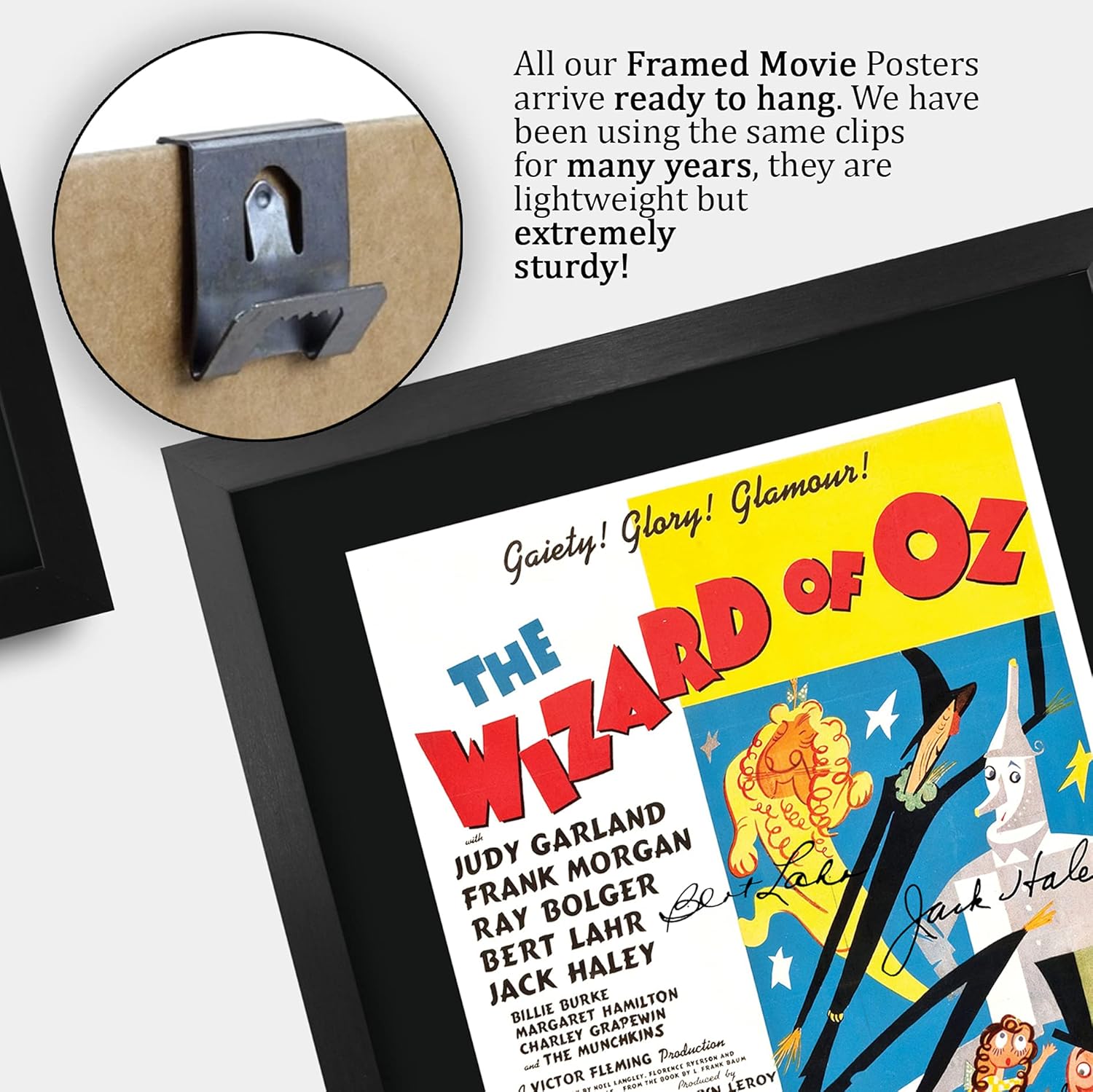 HWC Trading The Wizard of Oz Judy Garland Gifts Printed Signed Autograph Picture for Movie Memorabilia Fans - 16" x 12" Framed