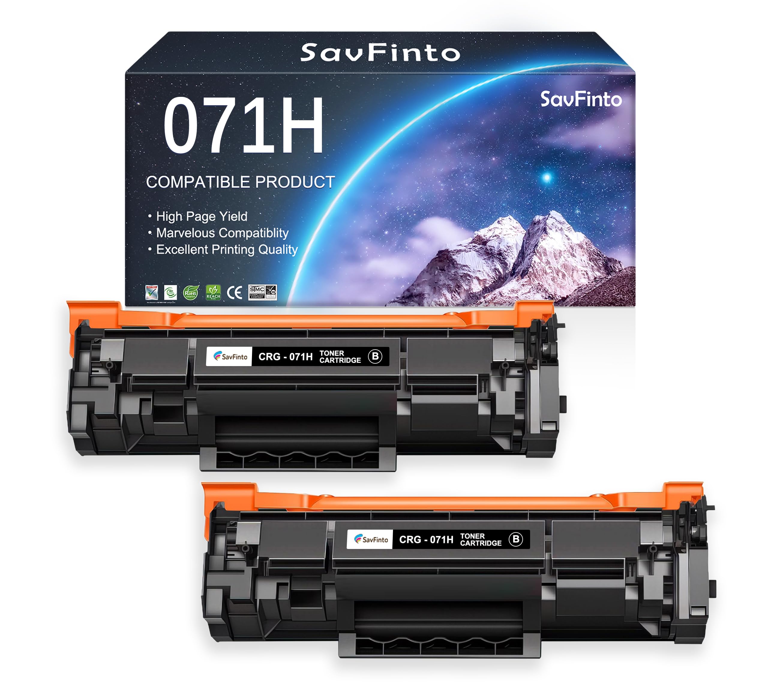 SavFinto 071H 071 High Capacity Toner Cartridge Replacement for Canon 071 Black Toner Cartridge for Canon imageCLASS LBP122dw LBP122 LBP120 MF270