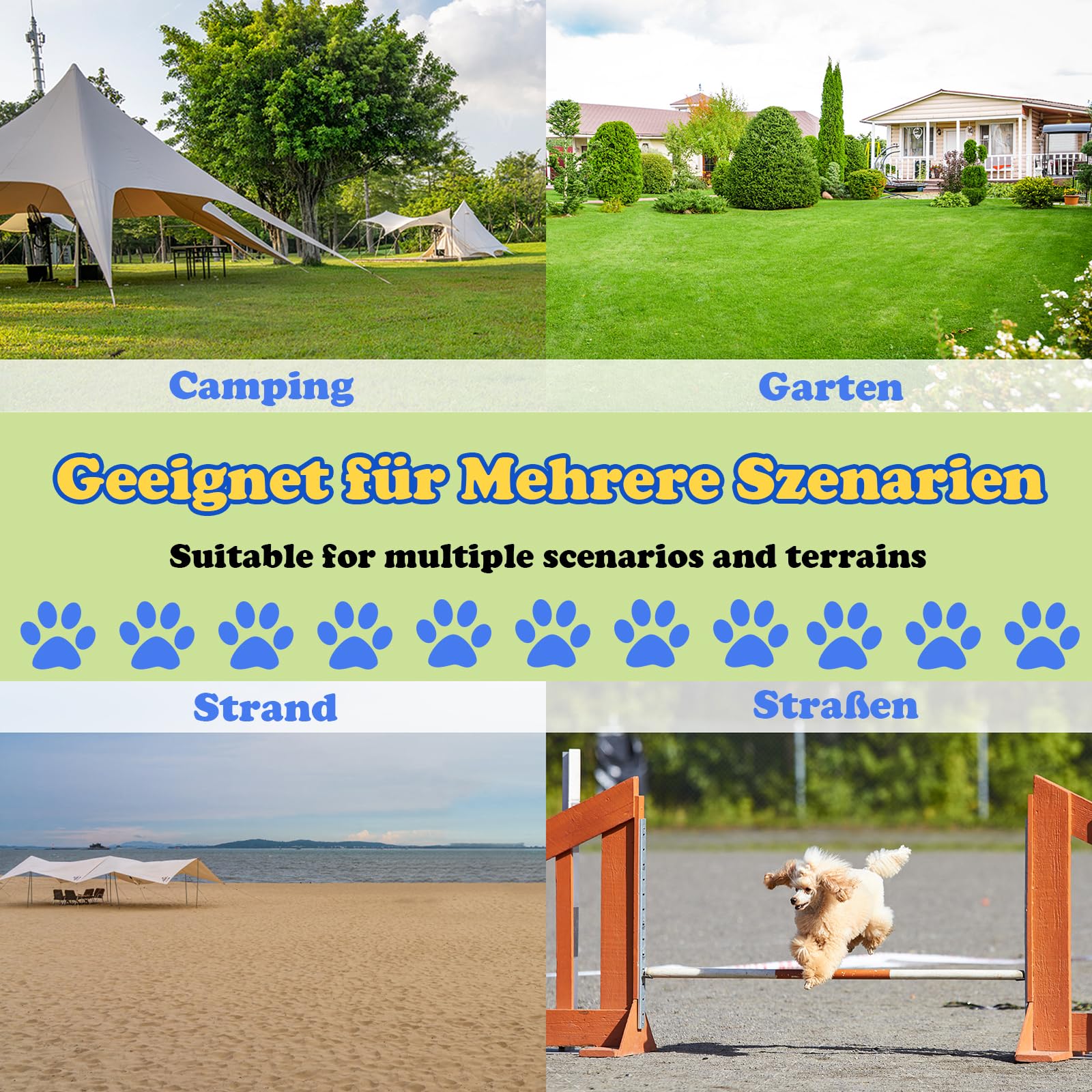 LZQ Agility - Juego de herramientas para perros, juego de obstáculos para agilidad (incluye 4 obstáculos de altura ajustable, juego de entrenamiento para mascotas, barras, barras de slalom con bolsa