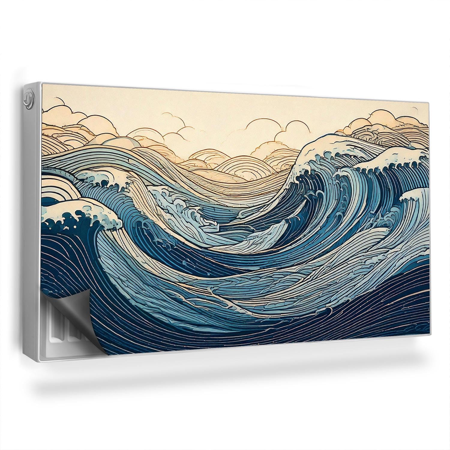 Panel Decorativo de Olas del Océano para Radiador en Salones Modernos 110x60
