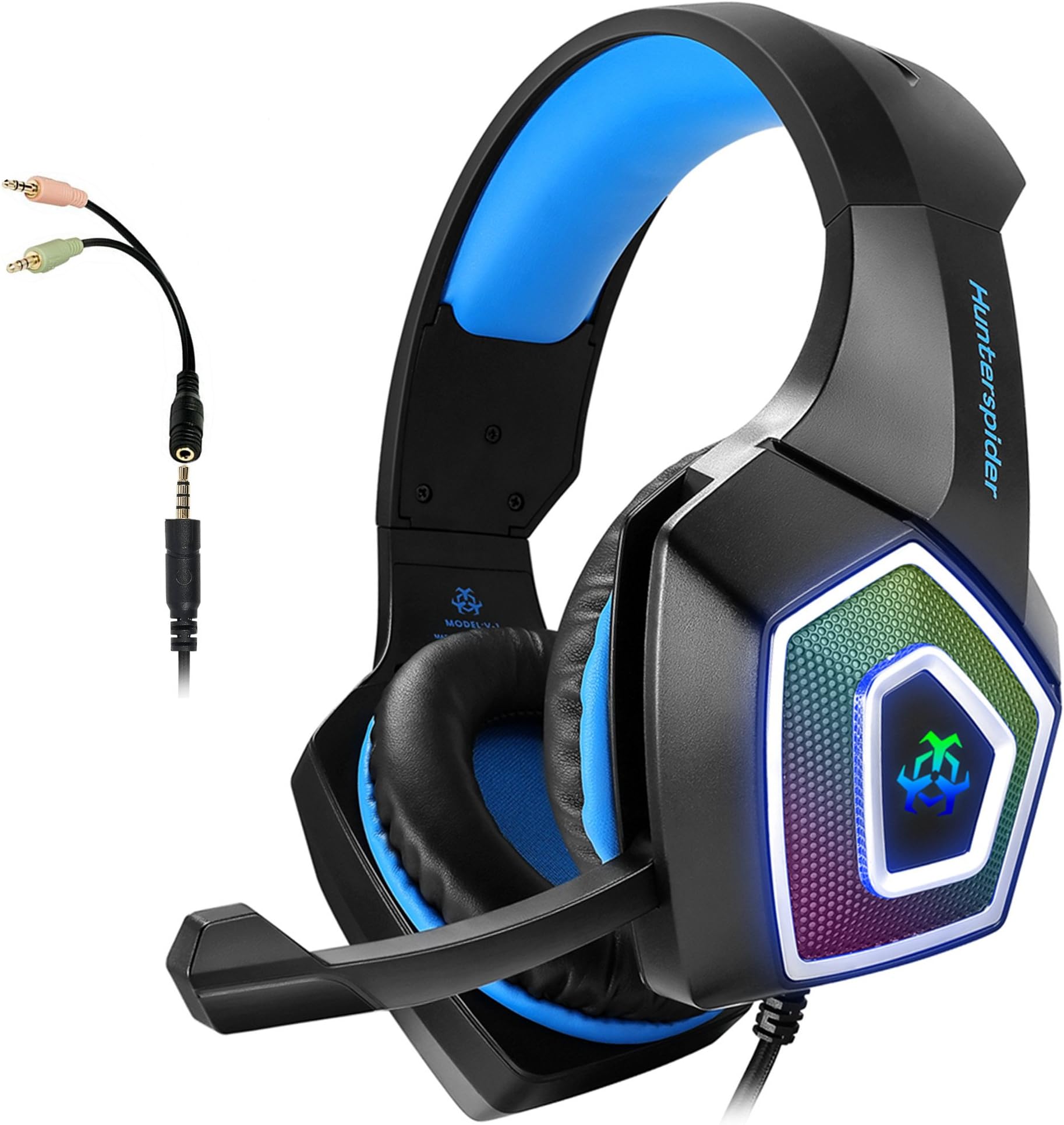 ArkarTech K9 Gaming Headset for Xbox One PS4 PC, Noise Canceling Over Ear Headphones with mic, Stereo Bass Surround for Laptop, Smartphones, Switch Games