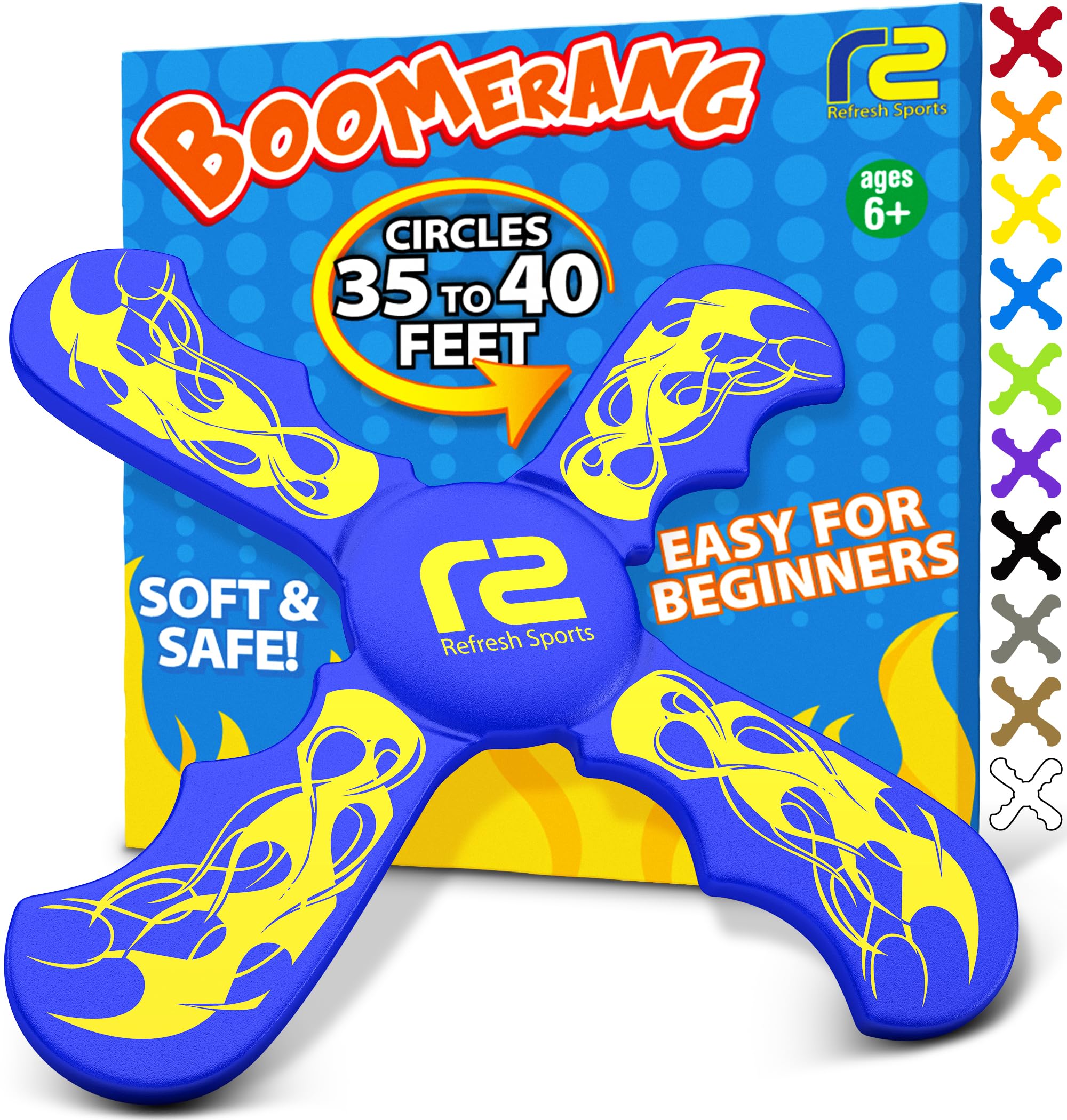 Fun Boomerang for Kids - Stocking Stuffers for Kids 8-12 - Soft & Easy to Use - Best Gifts for 6 7 8 9 10 Year Old Boys & Girls + 2025 Top Toys for Boys Age 8-12 - Fun Outdoor Toy for Boy Gift IdeasFun Boomerang for Kids - Stocking Stuffers for Kids…