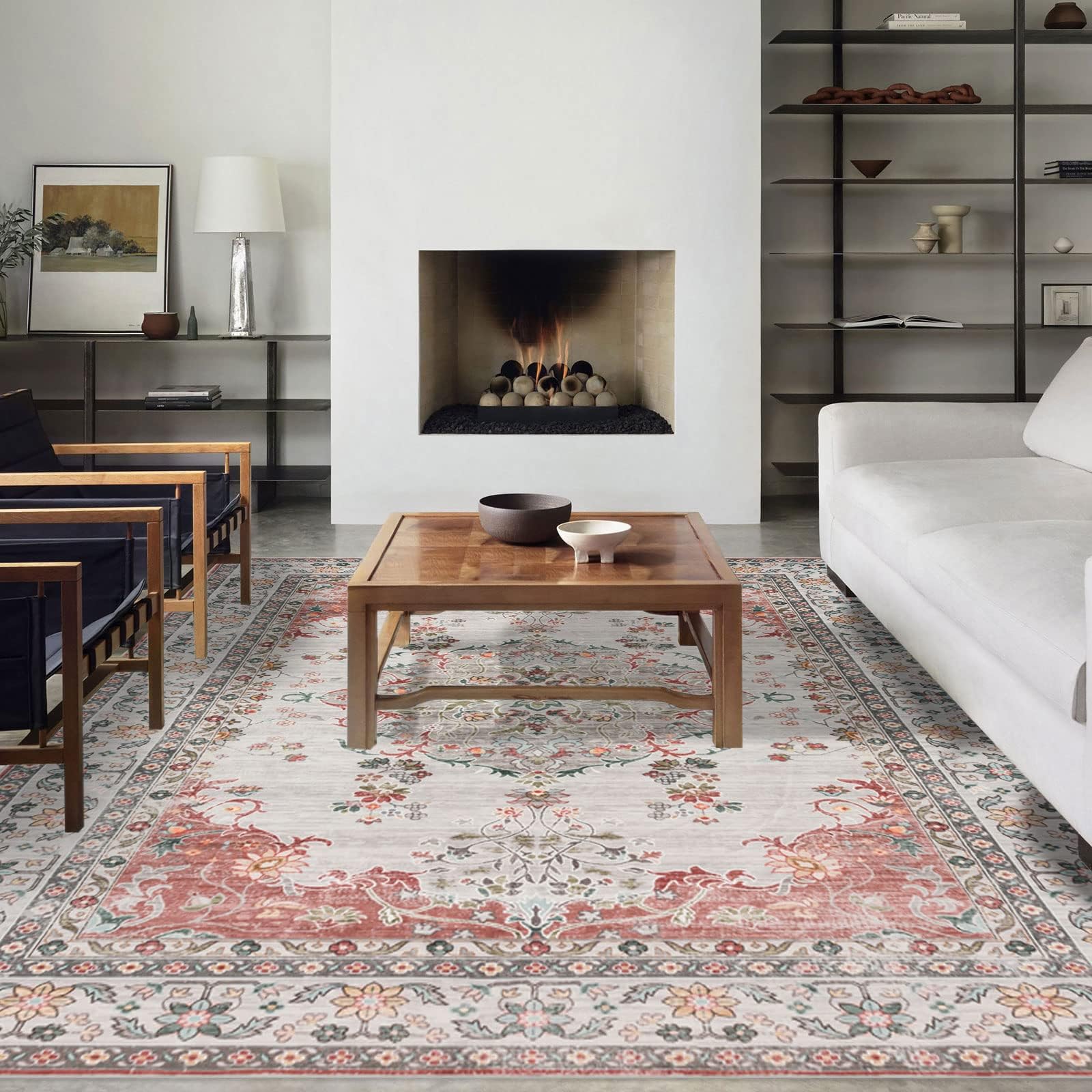 Taleta Mila Bedroom Rug Artistic Unique Area Rug Oriental Modern Rug for Living Room（Red,120 * 170cm）