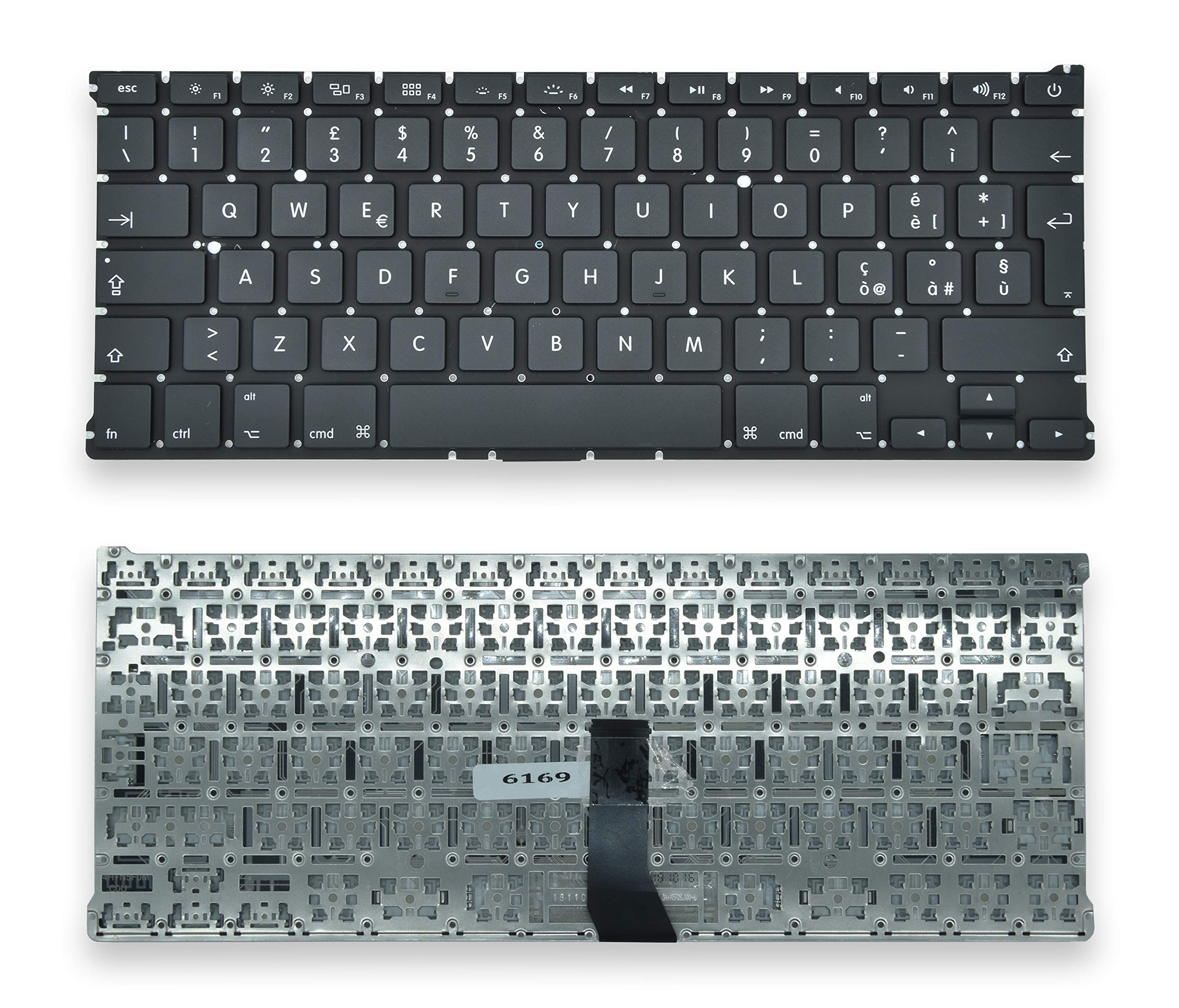 NewNet Tastiera Italiana Retroilluminata Per MacBook Pro 13" A1425 (Late 2012/Early 2013) | Layout QWERTY, Sostituzione Perfetta