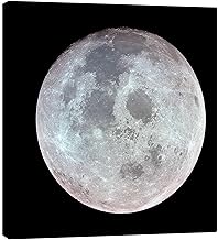 Posterlounge La Lune Tableau sur toile de NASA 60 x 60 cm Noir Tableaux Décoration murale