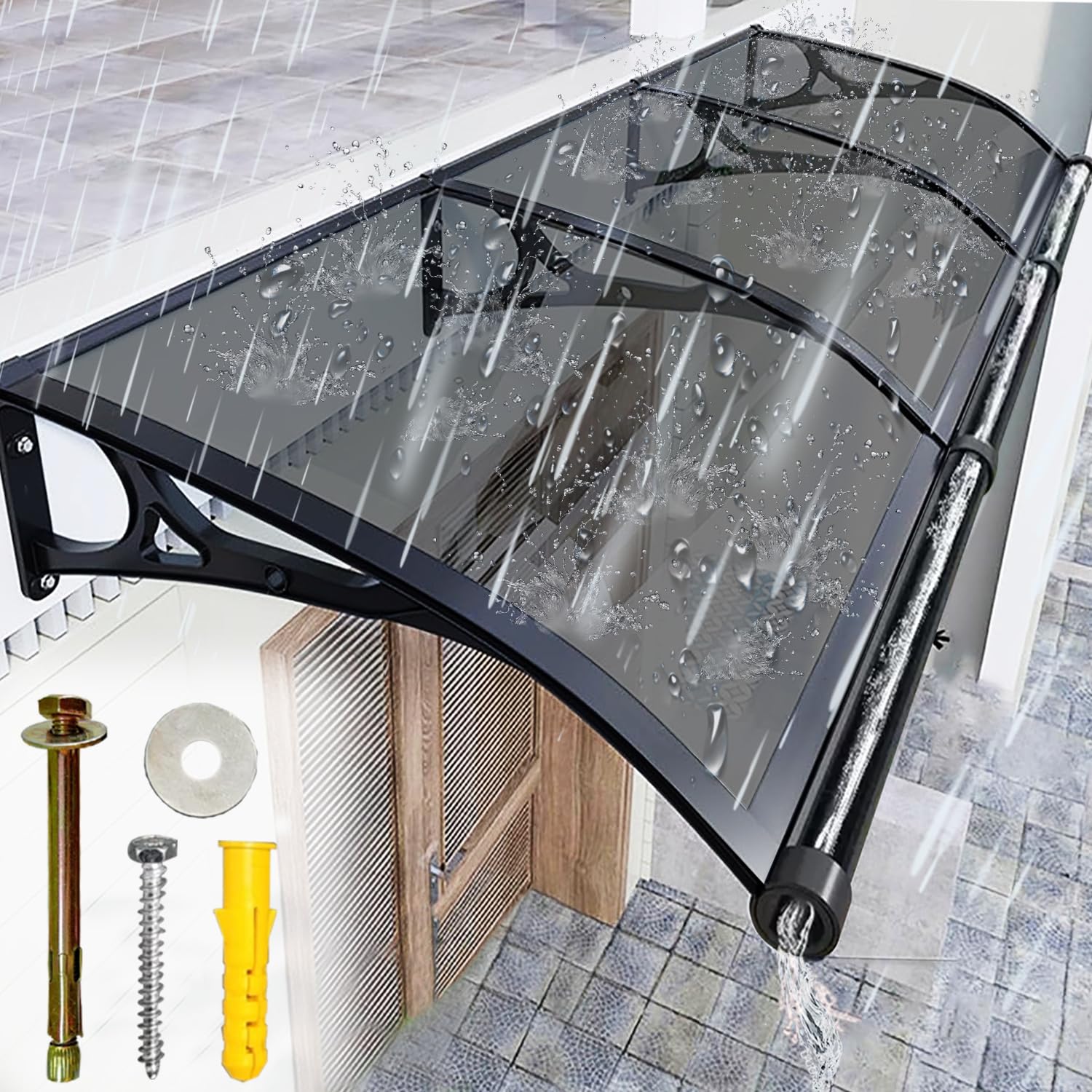 Amazon.co.jp: LSPYYDS ひさし屋根 簡易屋根 雨よけ テラス屋根 玄関