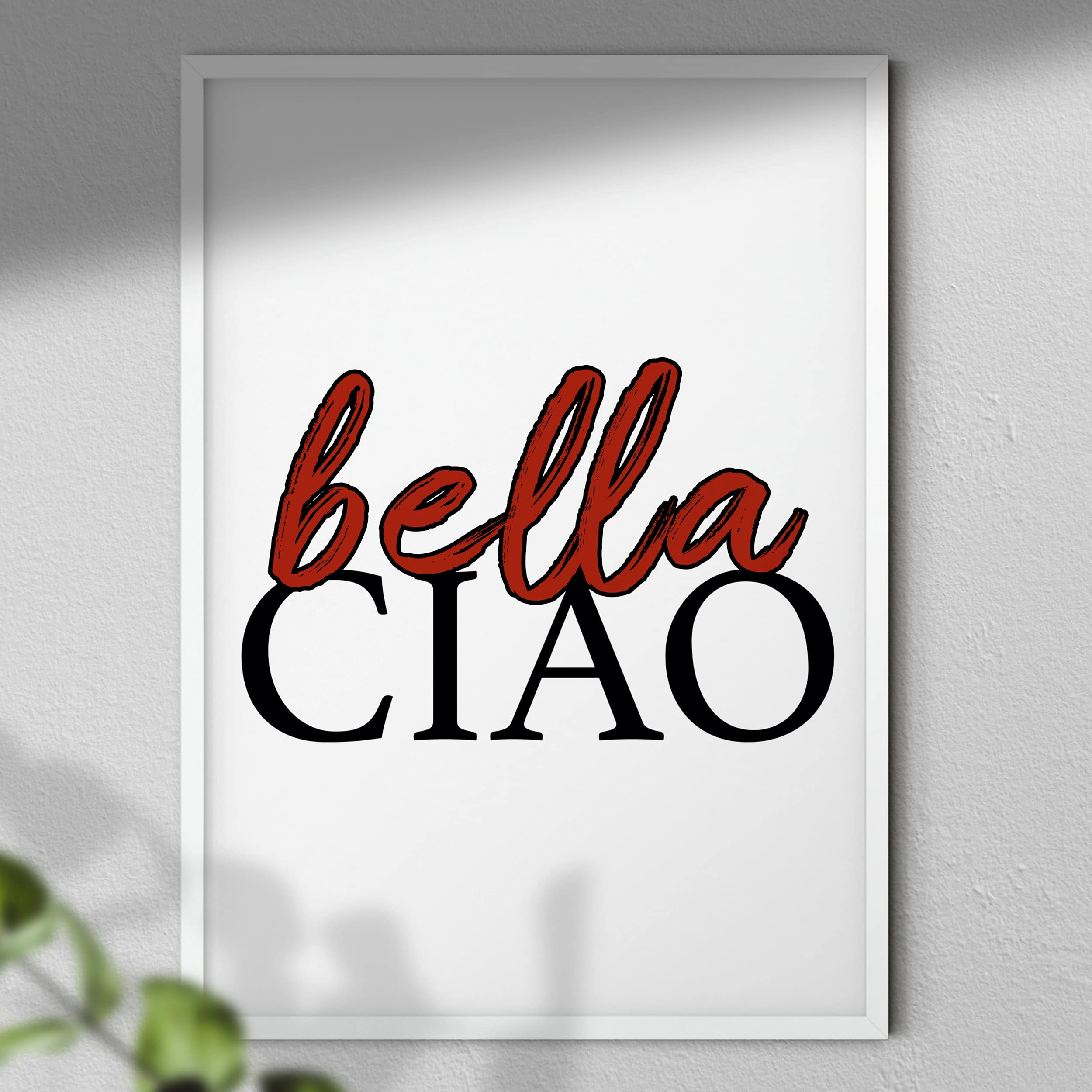 Hygge CreationsCiao Bella Quote Print, White, A3