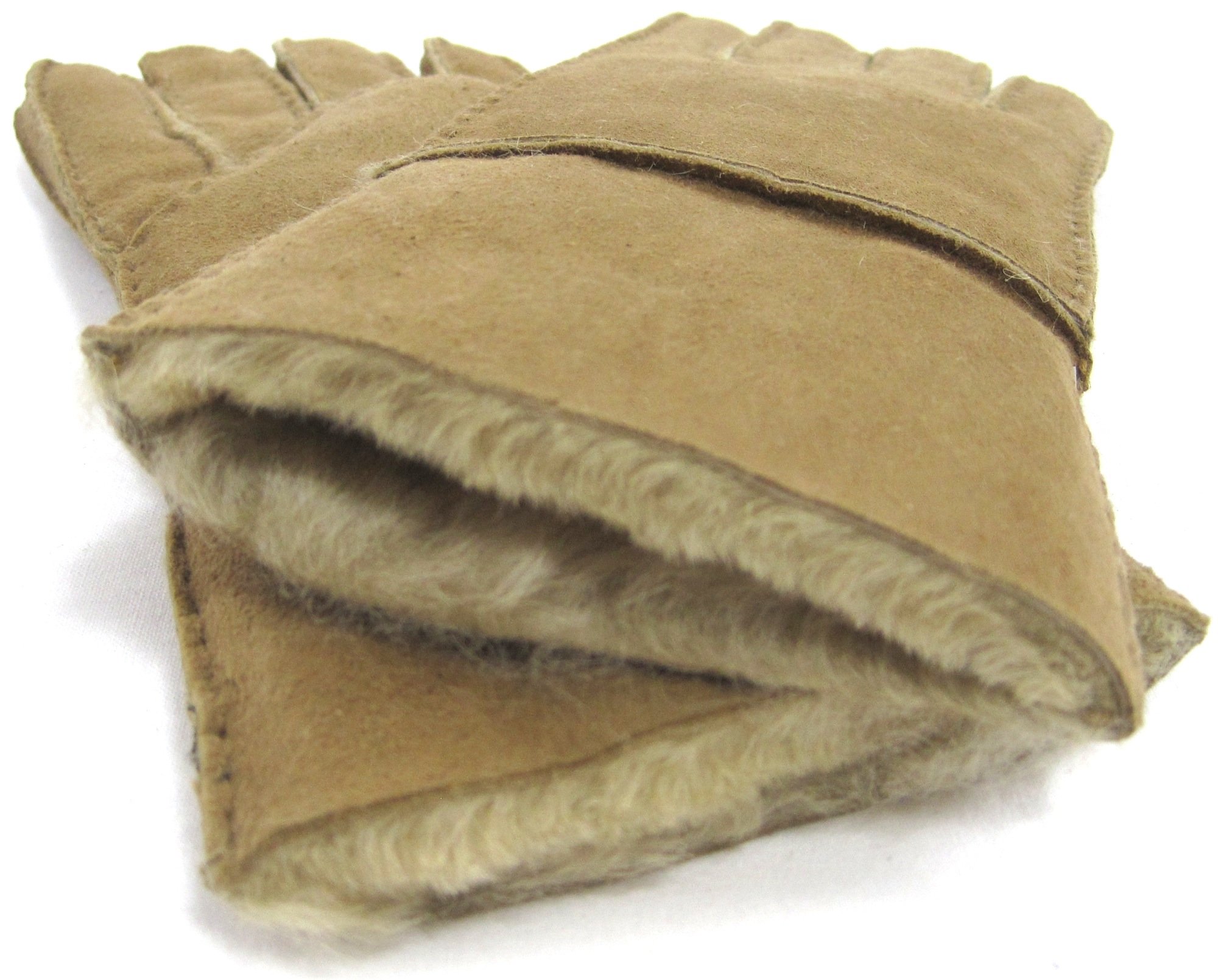 Bushga Ladies Full 100% Sheepskin Glove - Spice - Large (7.5