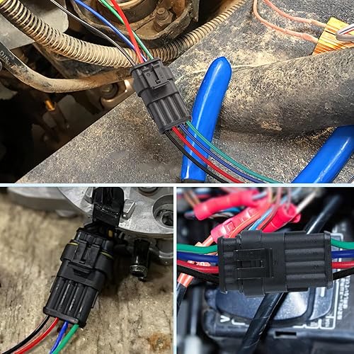 Vista 61 de Nilight Conector de terminal 50020R de 2 pines de 16 AWG de cable impermeable de 0.059 pulgadas, paquete de 10