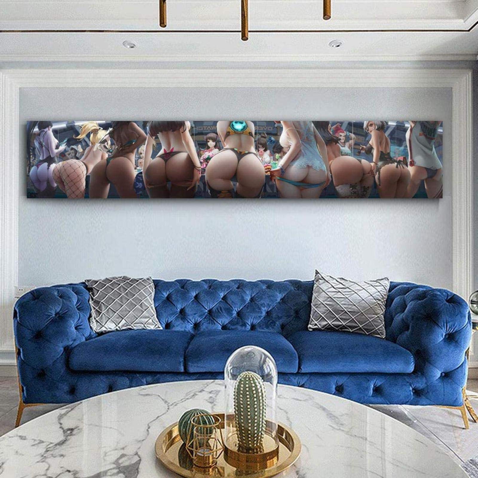 RuiChuangKeJi Picture Prints 19.7x59.1in(50x150cm) No Frame Woman Print Party Posters Game Poster Sexy Anime Girl Pictures Canvas Painting for Home Decor