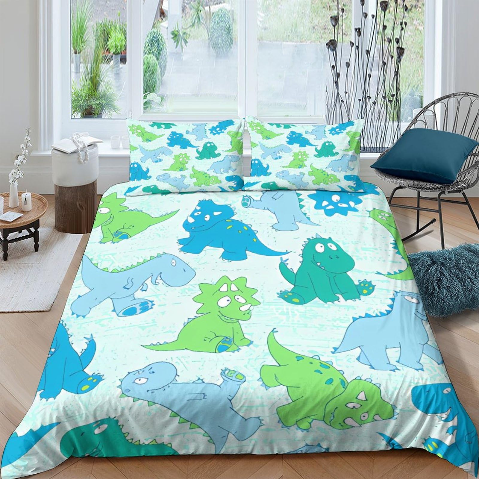 Housse de couette dinosaure 3D King pour transformer une chambre d'enfant en monde jurassique