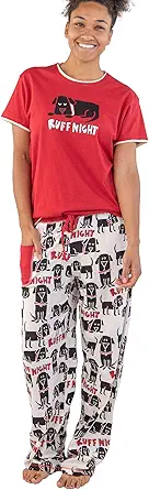 Lazy One Women's Pajama Set, Short Sleeves with Cute Prints, Relaxed Fit