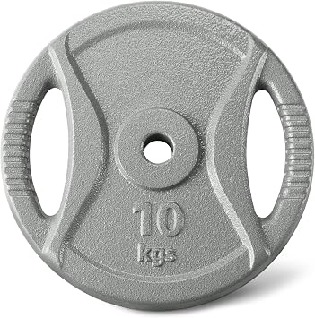 Amazon Basics 2.5 cm Grip Weight Plates, Charcoal