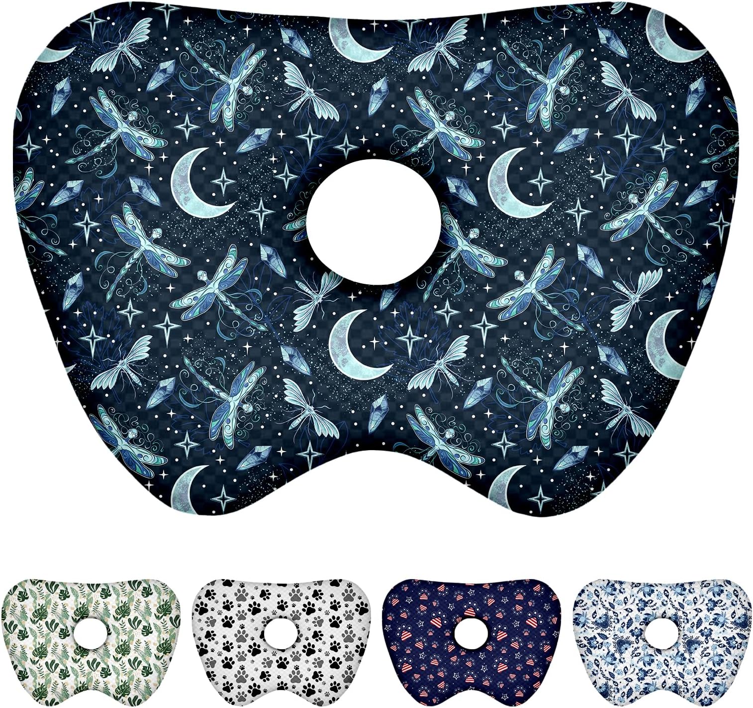 Ear Piercing Pillow with Ear Hole for Side Sleeper Relief Ear Pain,Cotton and Polyester Ear Pillows,Washable Ear Guard Pillow