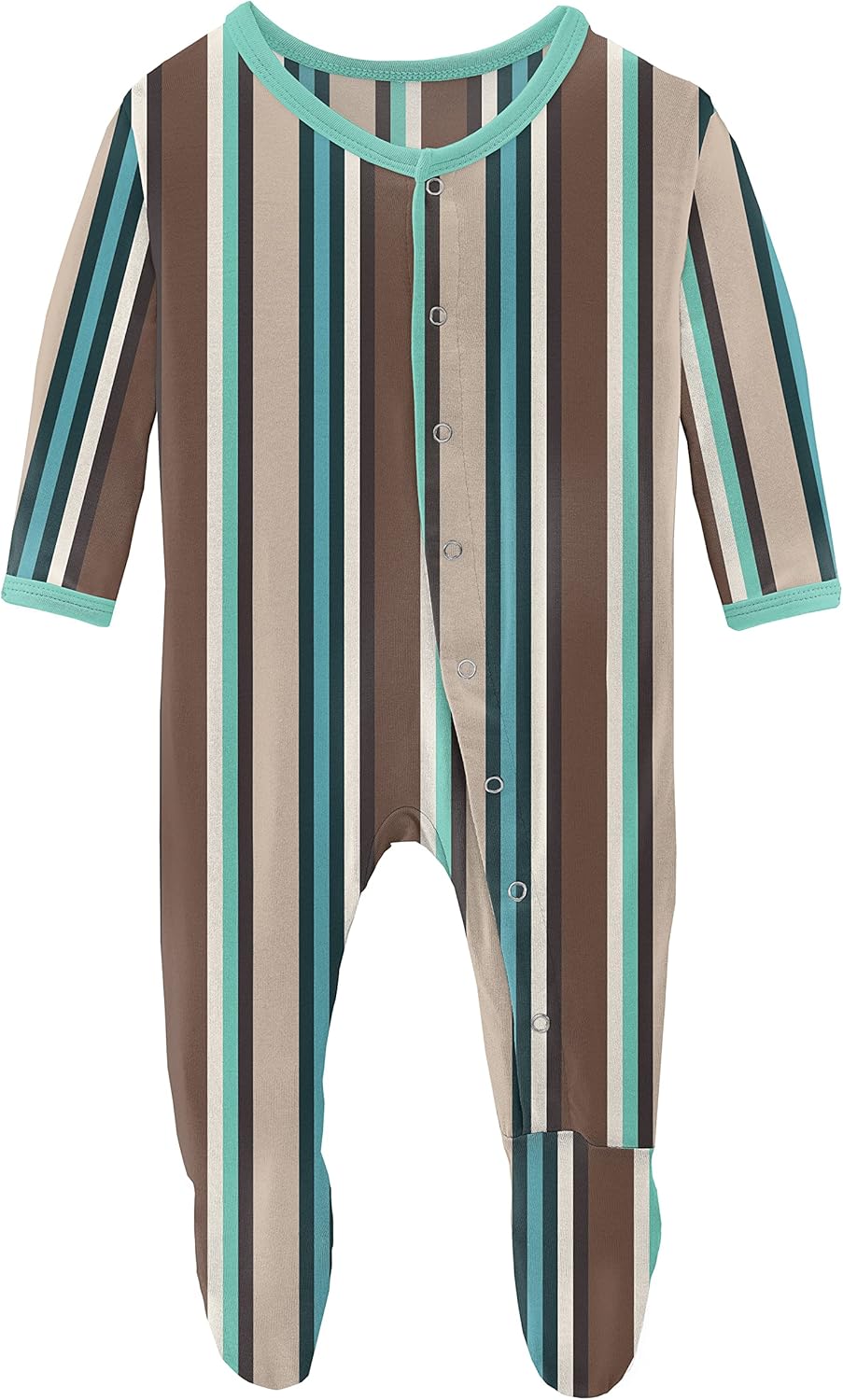KicKee Pants Print Footies with Snaps, Super Soft One-Piece Jammies, Viscose from Bamboo Sleepwear for Babies