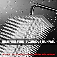 Vista 123 de NearMoon - Cabezal de regadera grande de acero inoxidable cuadrado de lujo en cascada, para instalar en el techo o la pared