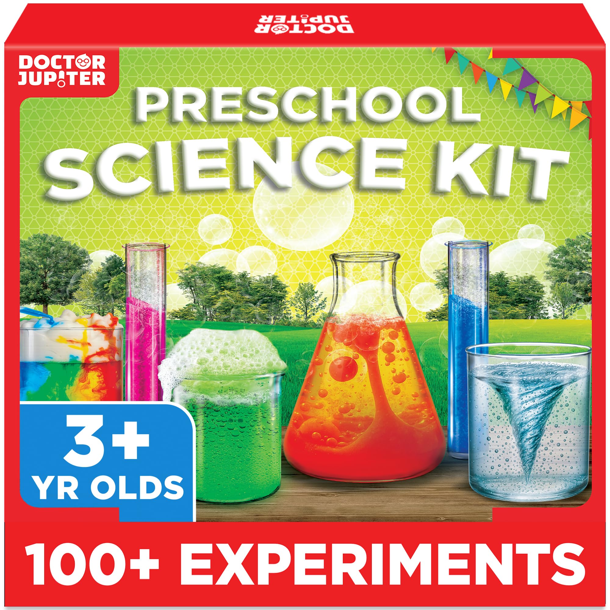 Doctor Jupiter Preschool Science Kit for Kids Ages 3-5 | Toddler Learning Activities, Birthday Gift Ideas for 3-4-5 Year Old Boys & Girls | Learning & Educational Toy STEM Kit with 100+ Experiments