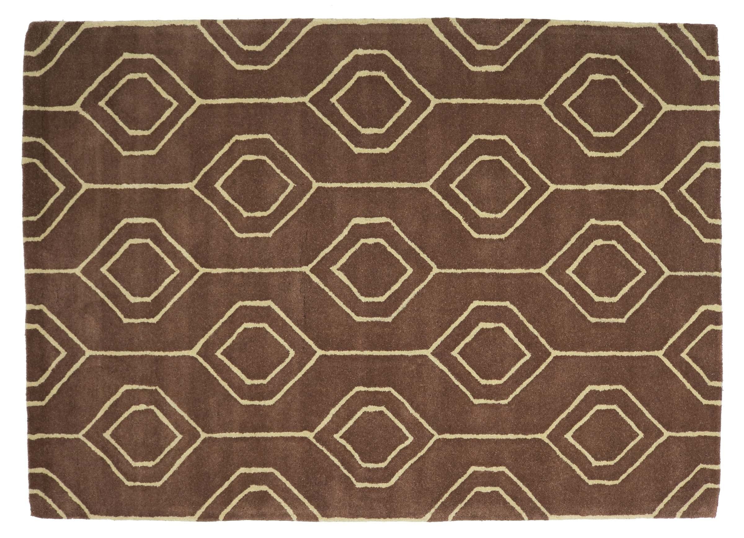 Tapis fait main rose moderne 160x230 tapis de salon design 337