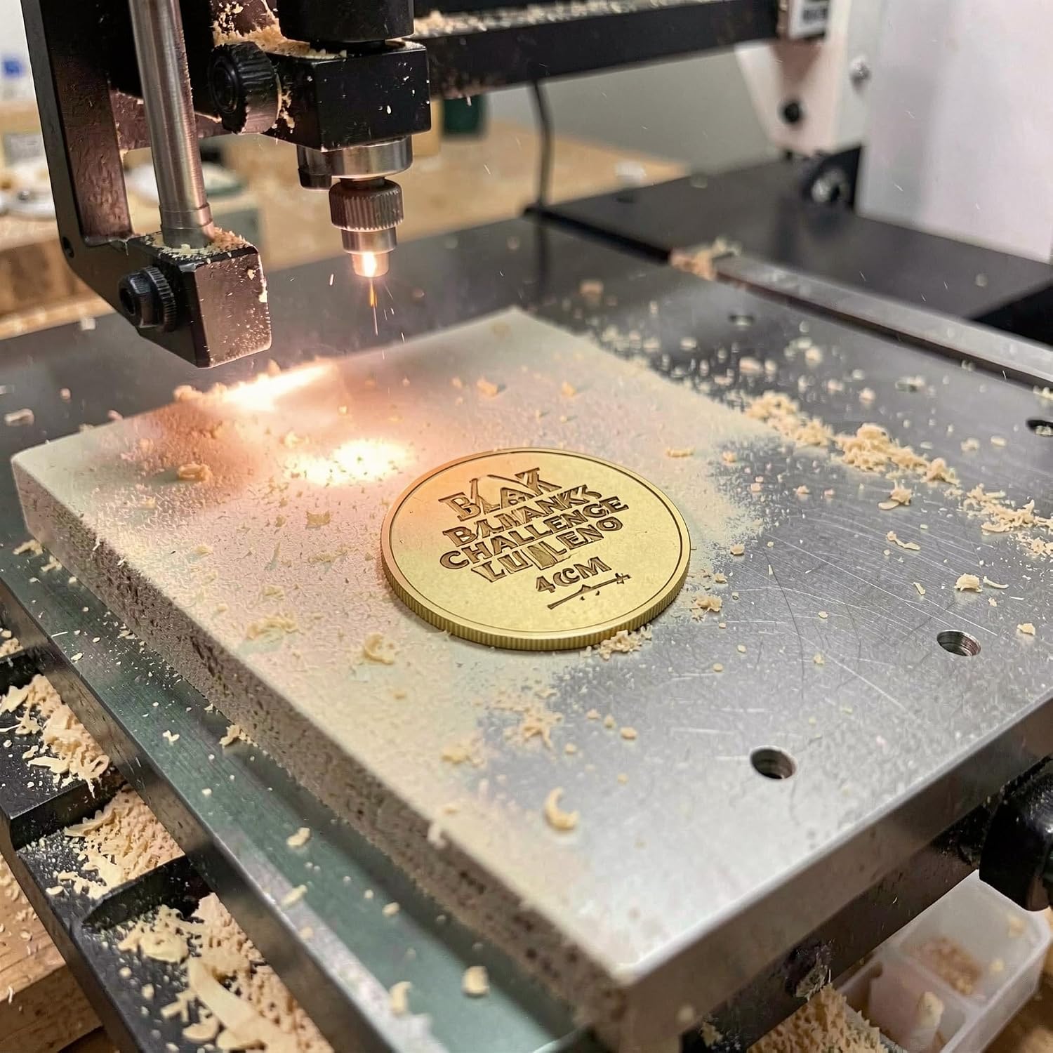 10 Pack 40mm Brass Coin Blanks for Engraving, Unfinished Challenge Coins, Laser Engraving Metal Discs for DIY Custom Coins, Memorial, Military, Crafts & Gifts