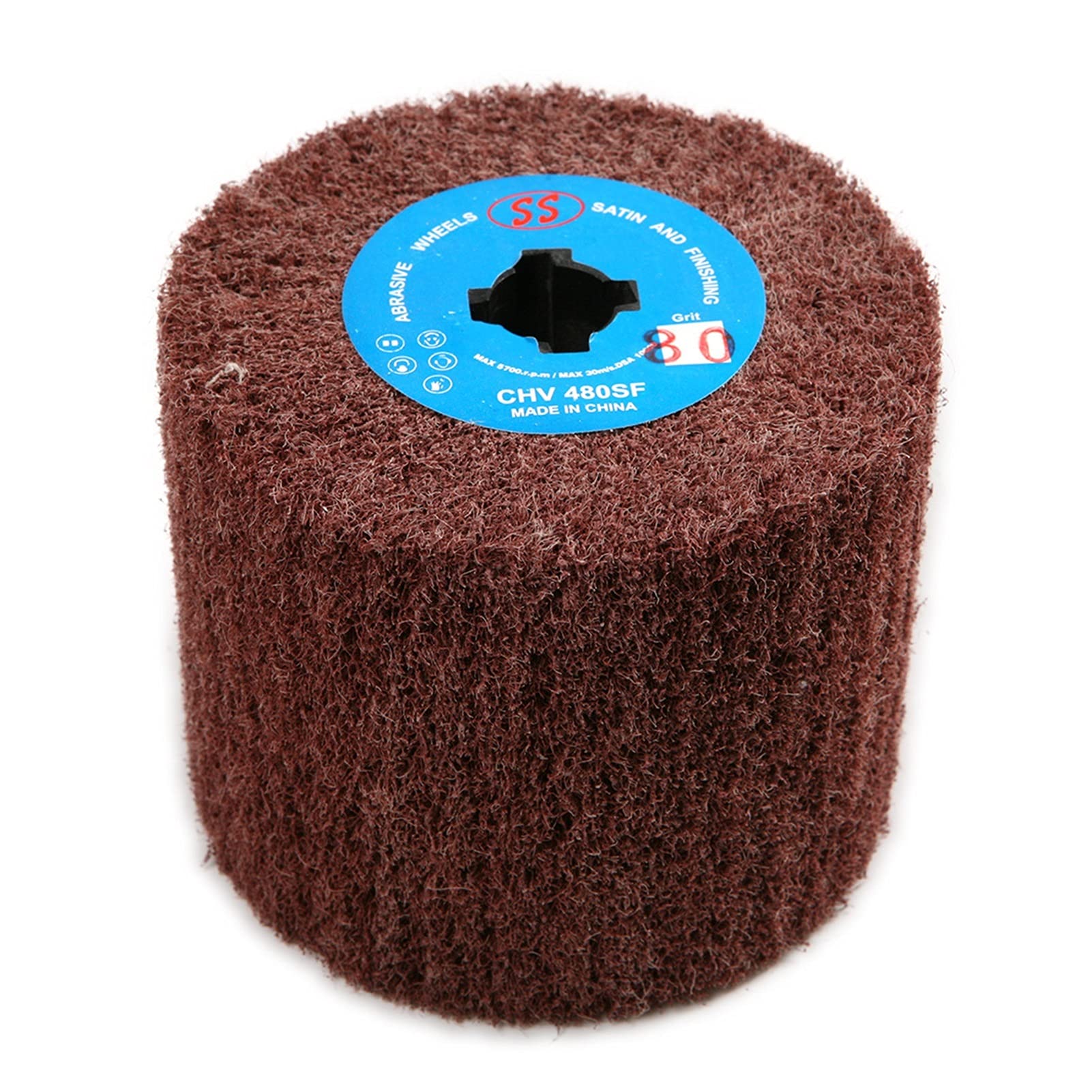 Tarcze listkowe, tarcza szlifierska, 1 szt. 120x100 mm 80/120# Nylonowa ścierna ściernica listkowa Szczotka druciana Włóknina ścierna tarcza polerska do linii ciągnienia drutu (ziarnistość: 120) (Si