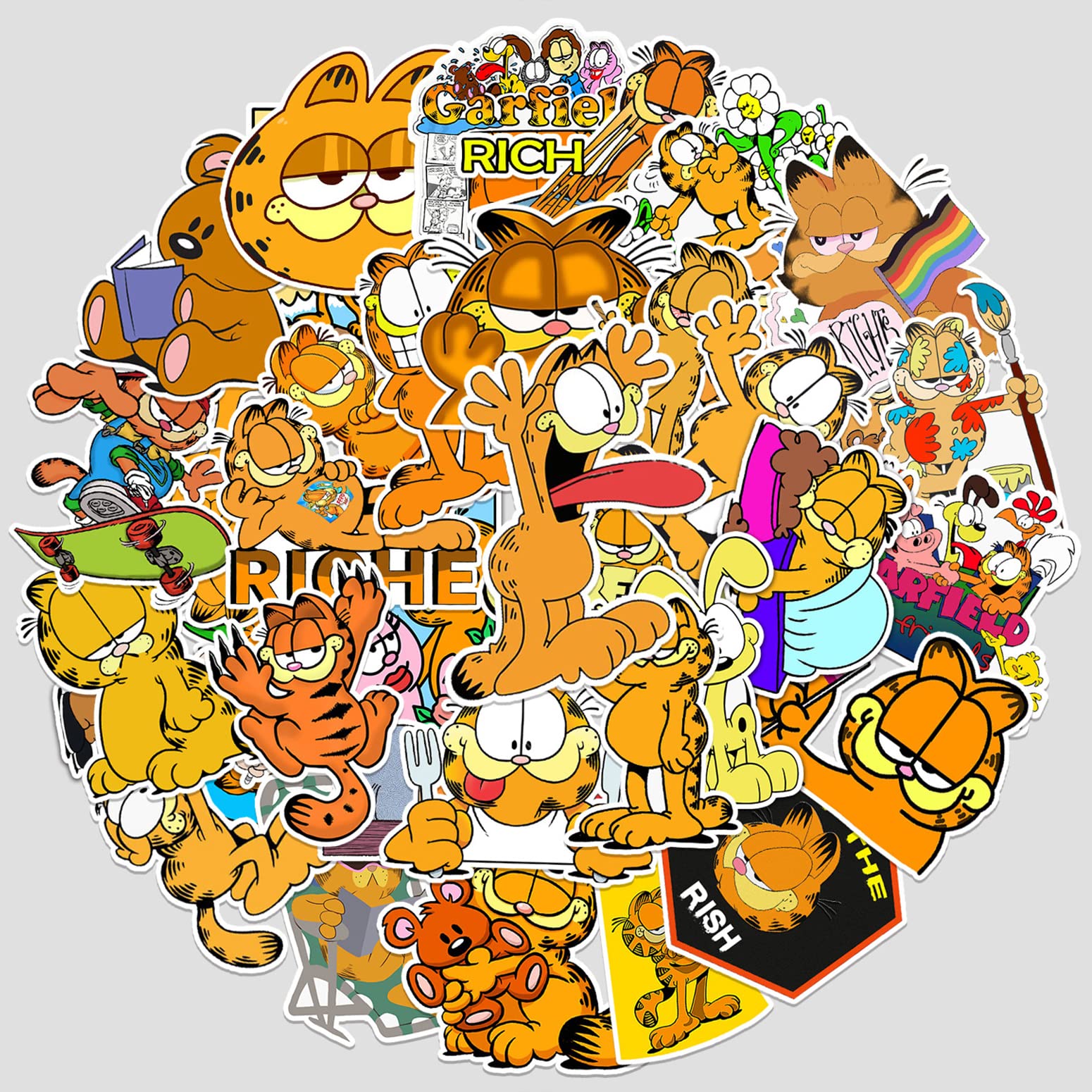 Cute Cartoon Stickers Decorations, 50Pcs Sticker for Kids Adults, Vinyl Laptop Skateboard Guitar Luggage Decal Water Bottles Cars Stickers Packs