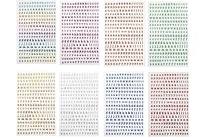 EORTA Mini Capital Lowercase Letter Stickers for Crafting