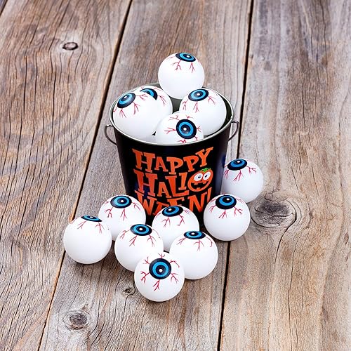 Miniatura 6 de Boao 20 globos oculares de Halloween de plástico aterradores, globos oculares de esqueleto de Halloween, accesorios de terror para decoraciones de