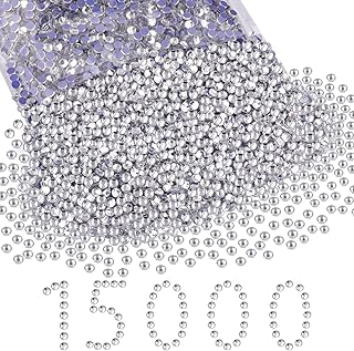15000Pcs Hotfix Rhinestones for Clothing, Clear SS10 Iron On Flatback Glass Gems,Bedazzler Crystals Rhinestones for Crafting Clothes Hats Shoes Fabric Bedazzling Decor Nail Art